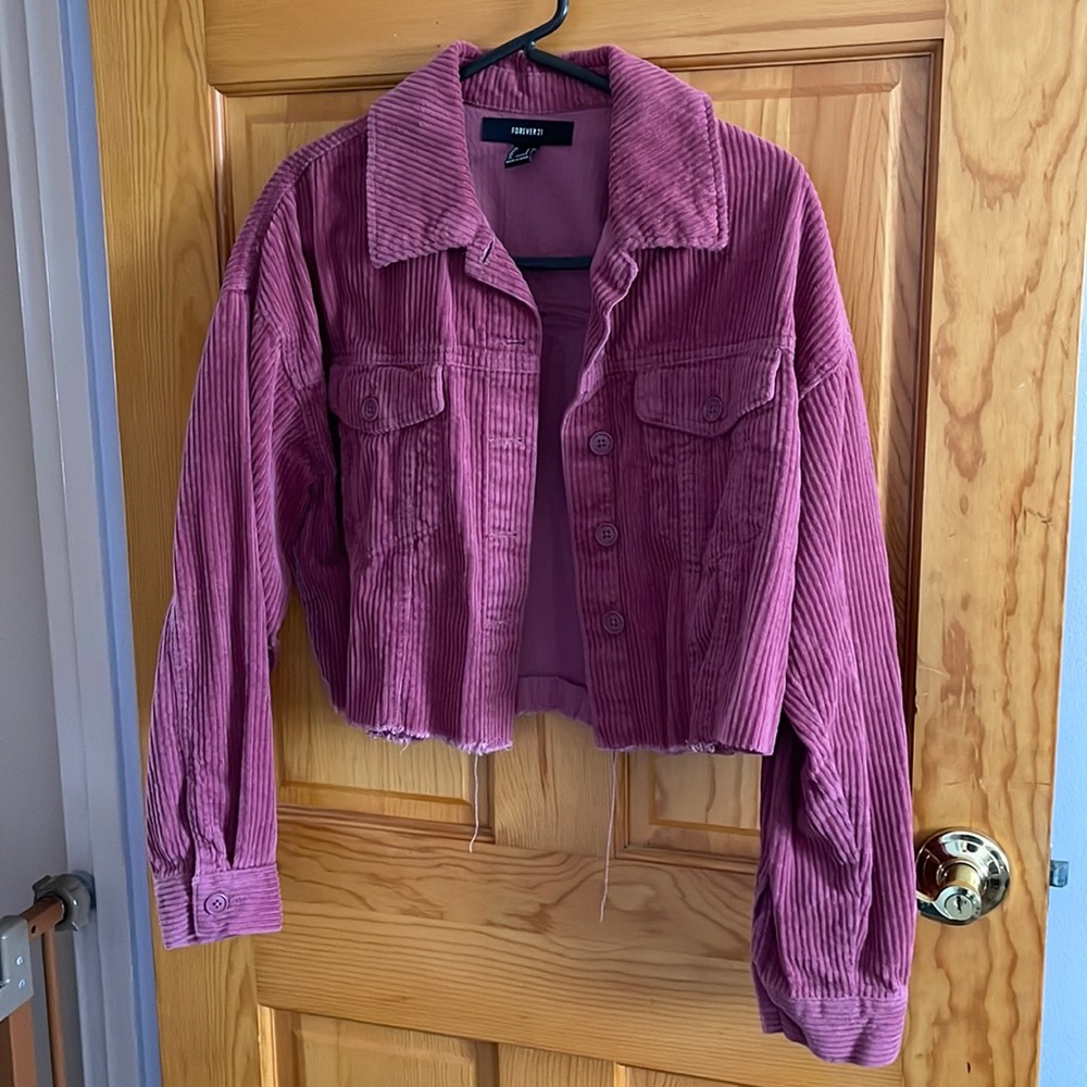 Forever21 pink cropped jacket